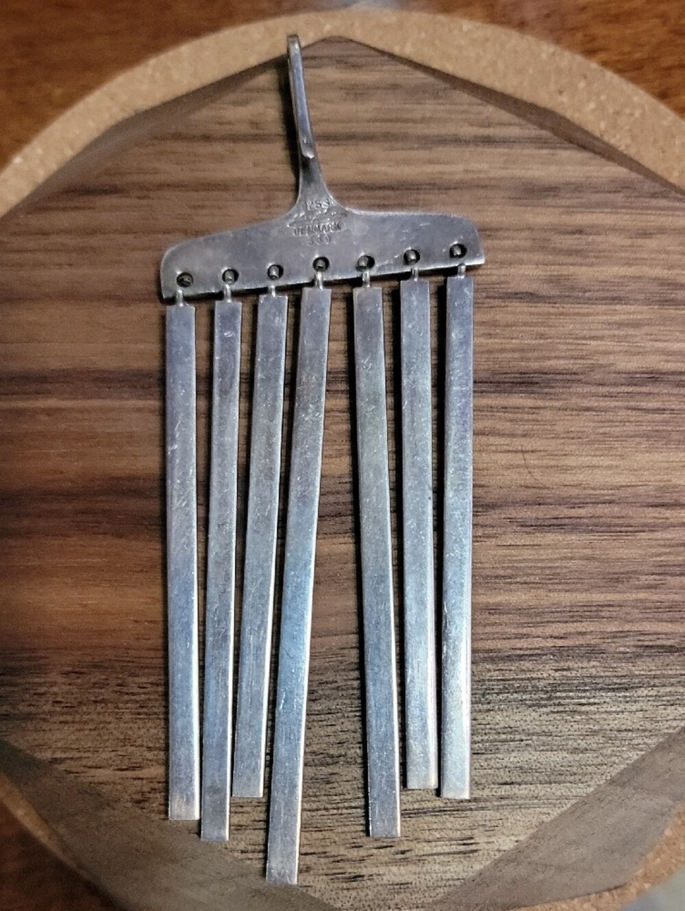 Danish Made Sterling Silver 925 Multi-Bar Pendant Necklace - Picture 3 of 6